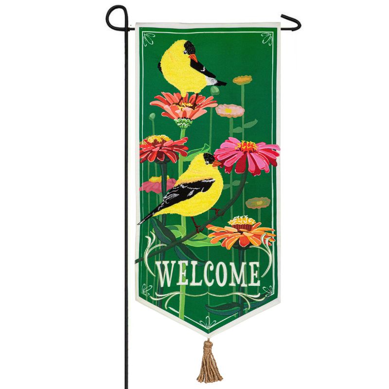 Finches and Flowers Banner